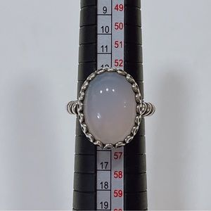 (sold) Authentic Pandora Aqua Chalcedony Forever My Friend ring size 54 (7)